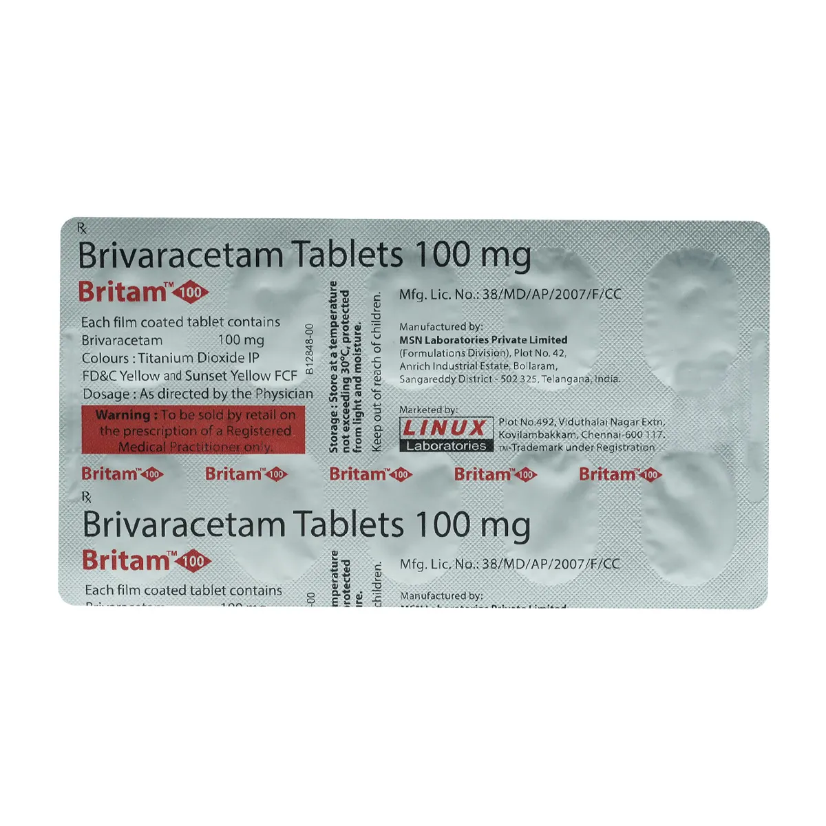 Britam 100mg Tablet